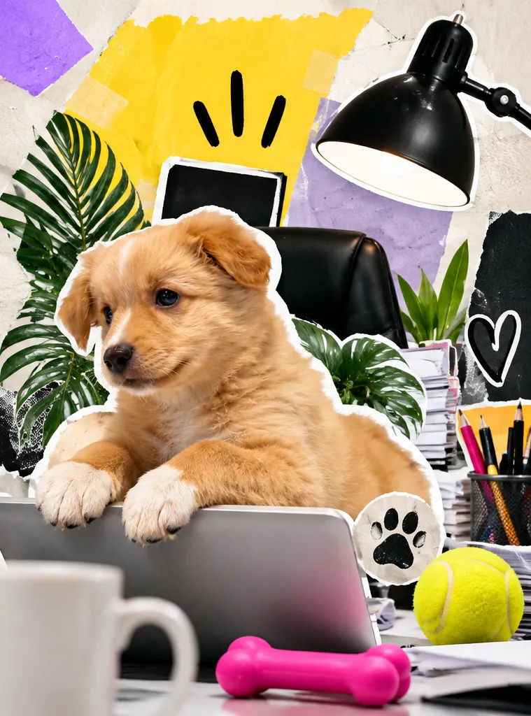 Bubba, le chien de l'agence New Régie à Baie-Mahault, Guadeloupe
