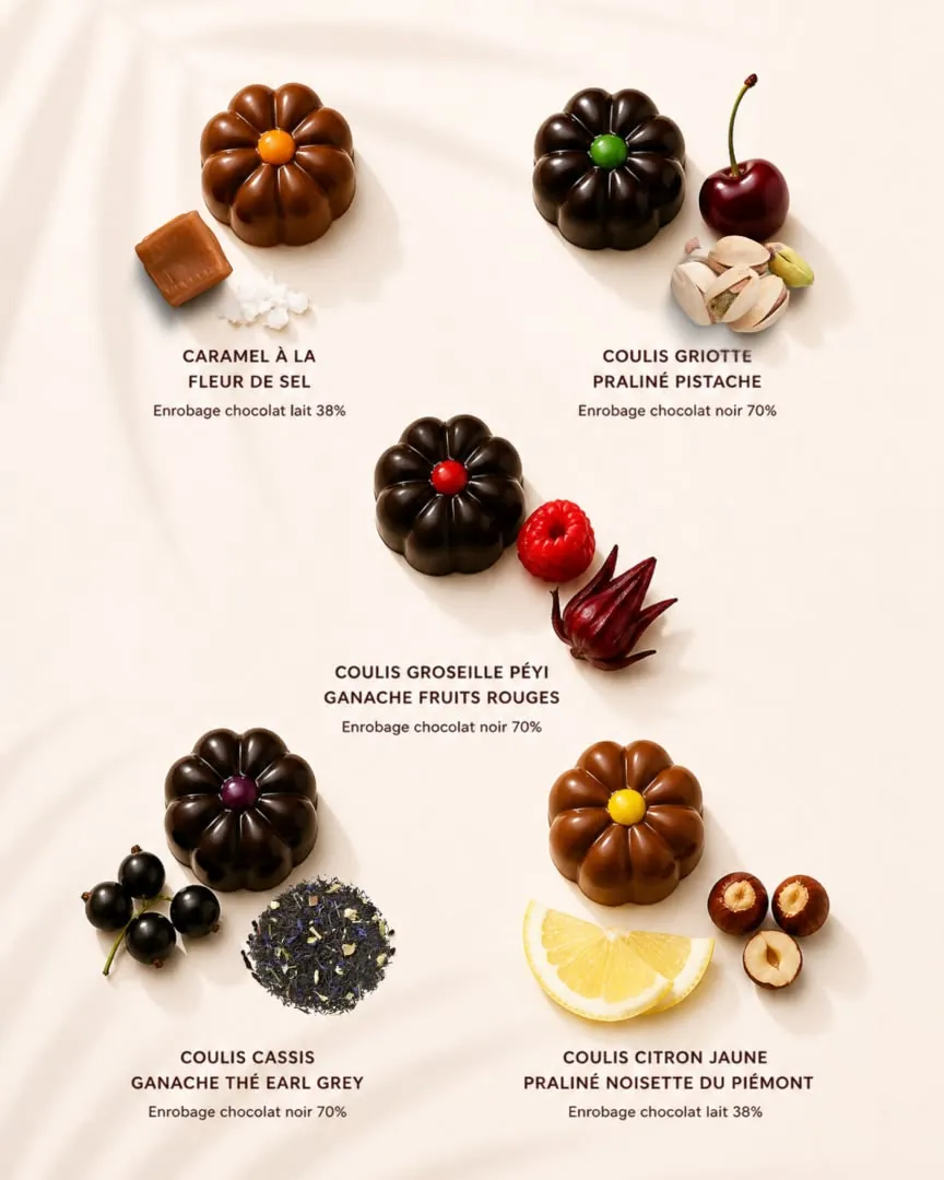 David Vignau, bonbons de chocolat et leurs parfums